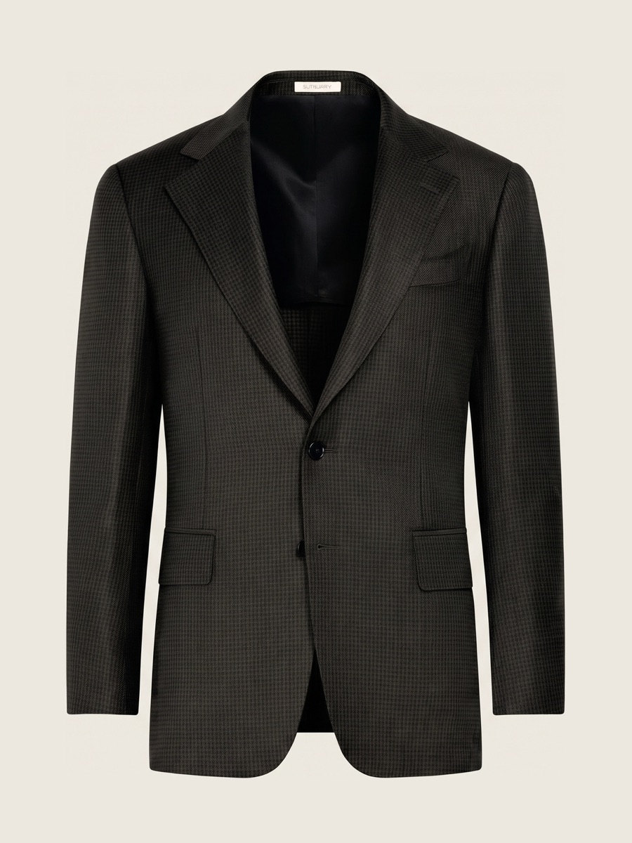 Dark houndstooth blazer, studio packshot